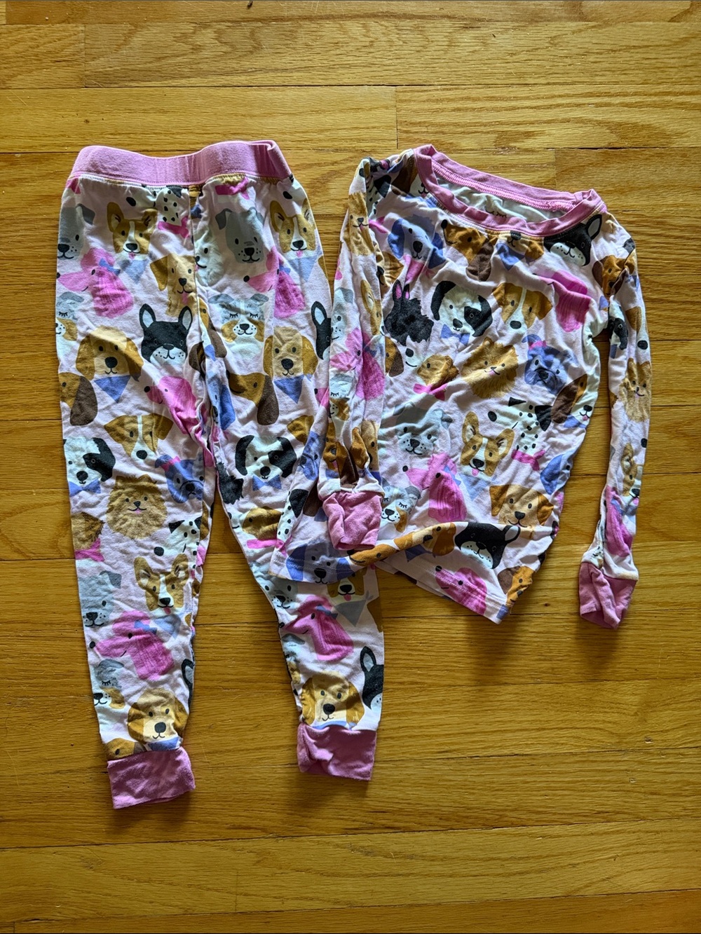 Little Sleepies Pink Dog LS Pajama Set